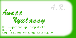 anett nyulassy business card